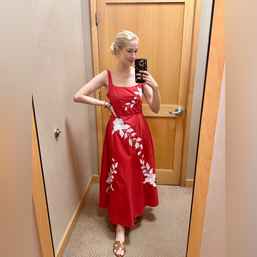 ISO Fam Mon Red & White Floral Dress